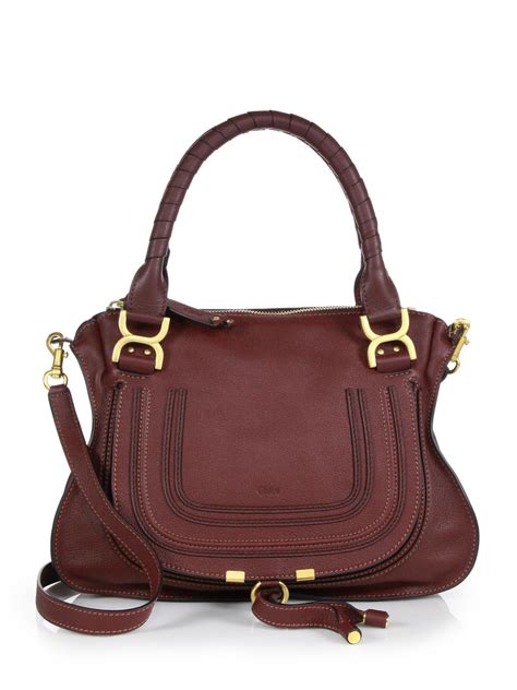 chloé medium marcie leather satchel.